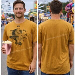 Fifth Sun Star Wars Death Star Gold T Shirt Men’s XXL 50-52 Graphic Tee